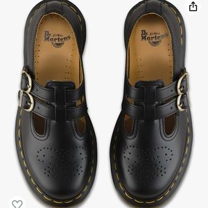 Dr. Martens womens 8065 Jane-w Mary Jane Flat, Black, 8 Women 7 Men US